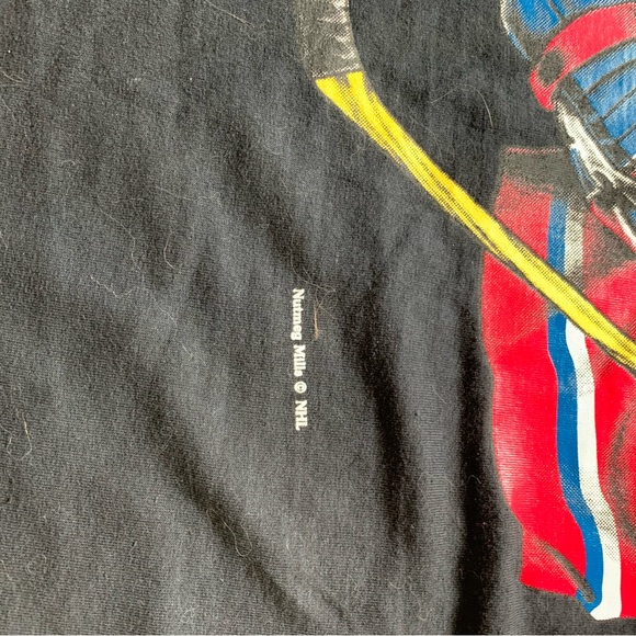 Men's Large Montreal Canadians Black T-Shirt Nutmeg Mills NHL XL - Picture 3 of 11